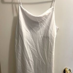 White cowl neck bridal slip dress size L (brand new)